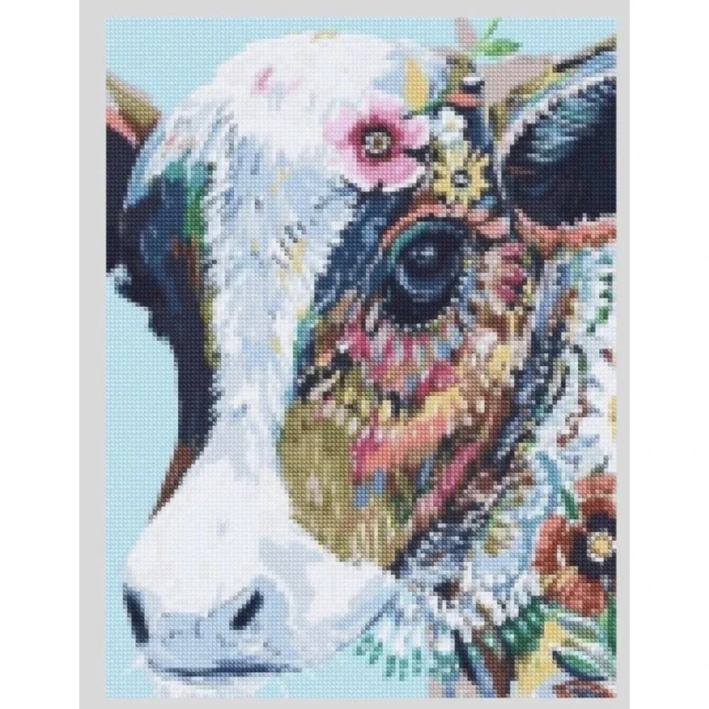 Diamond Supply Co 5D Painting DIY Kit Colorful Cow 30x40cm Farmhouse ASOY9001M